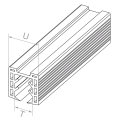 PSG Dichtung für aufgesetzte Glashalterung 20–21,5 mm – Profil 24×24 mm, L=2500 mm 001-077 (2)