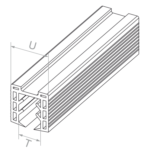 PSG Dichtung für aufgesetzte Glashalterung 20–21,5 mm – Profil 24×24 mm, L=2500 mm 001-077 (2)