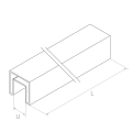 PSG Glas-Aufsatzhandlauf 40x40 mm AISI 304 satiniert – 2500 mm 001-082 (2)