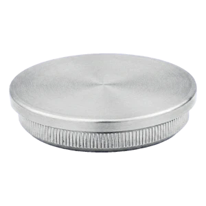 Flache Einschlagkappe für Geländerrohr Ø42,4 mm AISI 304 satiniert