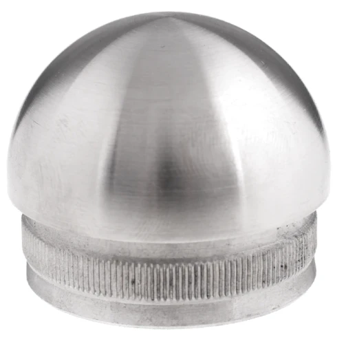 Kozza ellipsenförmige Endkappe zum Einschlagen für Geländerrohr 42,4 mm – Edelstahl AISI 304 satiniert 001-095 (1)