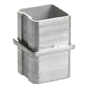 Gerader Einklebe-Verbinder für Geländerprofil 40x40 mm – Edelstahl AISI 304 satiniert