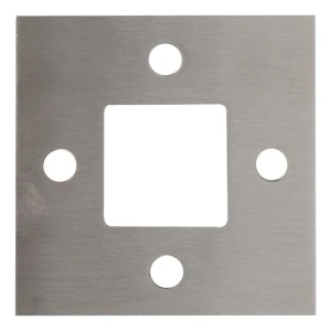 Säulensockel für Geländer zum Schweißen 100x100 mm – Edelstahl AISI 304 satiniert, System 40x40