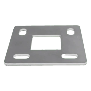 Geländerpfosten-Grundplatte zum Schweißen 80×80 mm – Edelstahl AISI 304, System 40×40