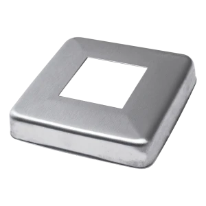 Edelstahl-Vierkantabdeckung für Geländerprofil 40x40 mm – 85x85 mm satiniert