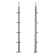PSG Eckpfosten für Balustrade aus Edelstahl AISI 304 ø42,4 mm H1060 mm mit Halterungen für Stäbe ø12 mm 001-206 (1)