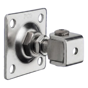PSG verstellbares Torband M16 AISI304 mit Schild 80×80 mm – roh