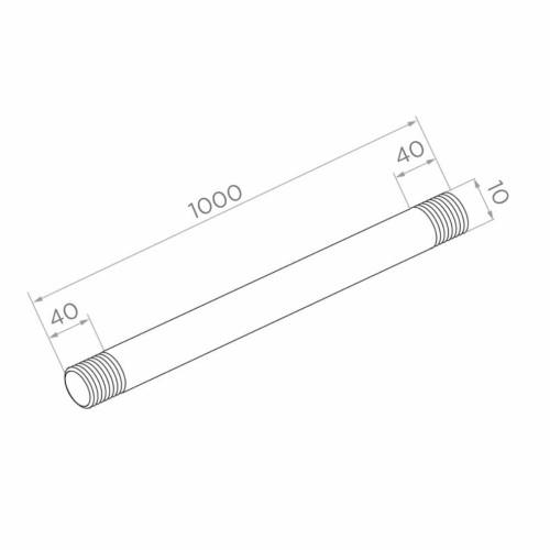 Zugstange für Glasdach M10x1000 mm – Edelstahl AISI 304, Rechts-/Linksgewinde, satiniert 001-230 (2)