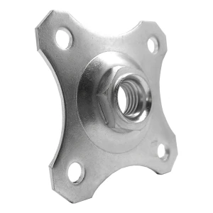 Zierrosette 80×80×3 mm für verstellbares Scharnier M16 – verzinkt