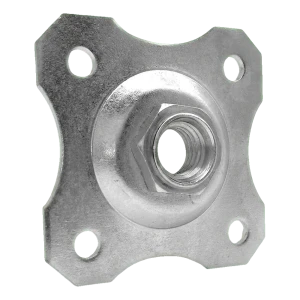 Zierblech 100x100 mm für verstellbares Scharnier M20 – verzinkt