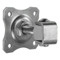 Verstellbares Torscharnier mit Zierschild M16 80×80 mm verzinkter Stahl 001-363 (1)