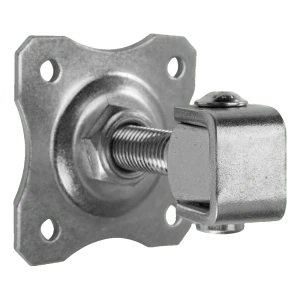 Verstellbares Torscharnier mit Zierschild M16 80×80 mm verzinkter Stahl