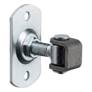 Regulierbares Torscharnier M16 mit rechteckigem Schild 100×55×4 mm