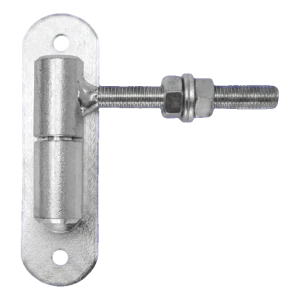 PSG verstellbares gerolltes Scharnier für Gartentor fi24 M12 mit Schild 150×40 mm