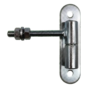 PSG regulierbares gedrehtes Scharnier ø24 M12 mit Schild 150×40 mm und Kugel – für Gartentore und Tore