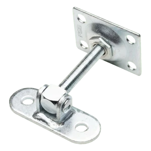 PSG verstellbares Torscharnier M12 mit zwei Montageplättchen verzinkt