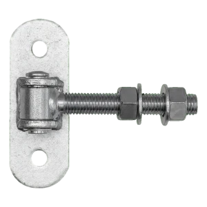Verstellbares Torscharnier M18 mit Schild 140×50 mm – verzinkt