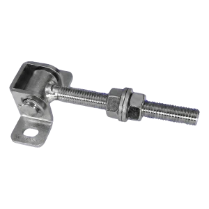 Verstellbares Torscharnier M12 gebogen L-115 Stahl