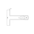 PSG verstellbarer Türstopper für Flügeltore mit Verriegelung – Fangklaue 50 mm, verzinkter Stahl 001-444 (3)
