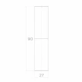 PSG gedrehtes Torband fi 27 mm – Höhe 90 mm für Flügeltore 001-475 (2)