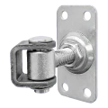 Komet – regulierbares Torscharnier M12 mit Schild 75 × 37 mm, galvanisch verzinkt 001-522 (1)