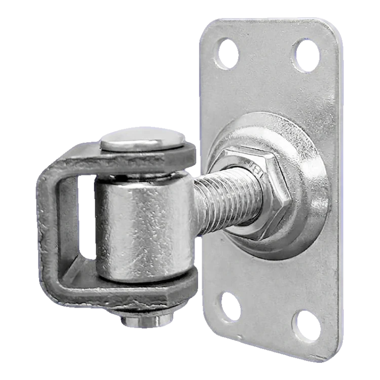 Komet – regulierbares Torscharnier M12 mit Schild 75 × 37 mm, galvanisch verzinkt 001-522 (1)