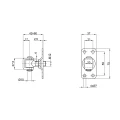 Komet – regulierbares Torscharnier M12 mit Schild 75 × 37 mm, galvanisch verzinkt 001-522 (2)