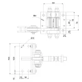 Comunello Albatros Piccolo – Charniersystem für Falttor bis 4 m / 100 kg 001-530 (6)