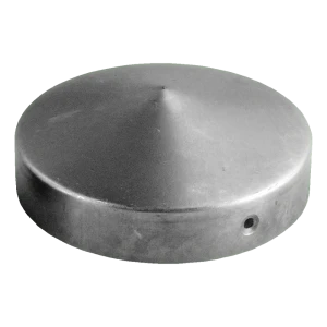 Stahl-Rundkappe für Zaunpfahl Ø 60 mm – roh
