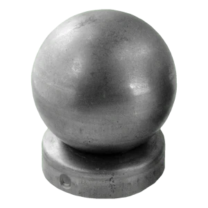 Stahl-Zaunkappe mit Dekorationskugel Ø 60 mm für runden Pfosten Ø 60 mm