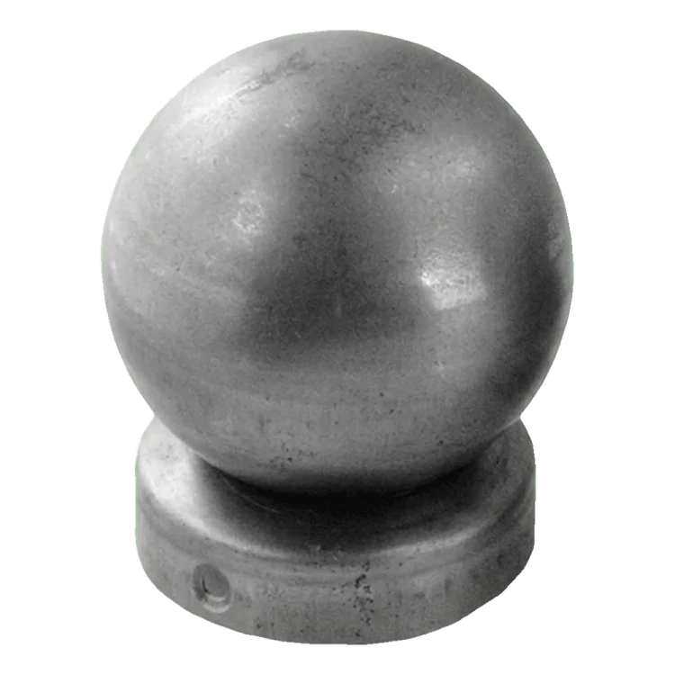 Stahl-Zaunkappe für Pfosten Ø 48 mm mit Zierkugel Ø 60 mm 001-591 (1)