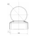 Stahl-Zaunkappe für Pfosten Ø 48 mm mit Zierkugel Ø 60 mm 001-591 (2)