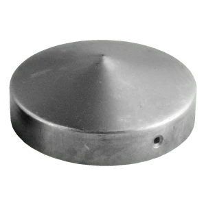 Runde Stahl-Pfostenkappe für Zaunpfosten Ø 80 mm – roh