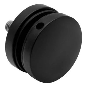 Punkthalter für Glas 8-17,52 mm Ø 50/8/M10x50 AISI 304 Flachsystem schwarz