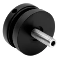 Punkthalter für Glas 8-17,52 mm Ø 50/8/M10x50 AISI 304 Flachsystem schwarz 000-505 (2)