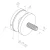 Punkthalter für Glas 8-17,52 mm fi 50/8/M8x45 AISI 304 flaches System Satin 000-477 (3)