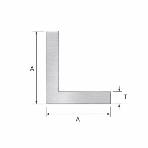 Gleichschenkliges Aluminium-Winkelprofil 10×10×2 mm – L-Profil, Länge 2000 mm 001-719 (2)