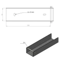 C-Profil Verbinder Halterung für Sockelmauer 200x50 verzinkt GPV-700-34 (3)