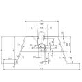 Trapezbrücke Aluminium H100 L330 mit EPDM-Dichtung 2 mm für PV-Montage 001-779 (2)