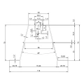 Aluminium-Trapezbrücke PV mit EPDM H70 L330 für Trapezblech 001-777 (2)