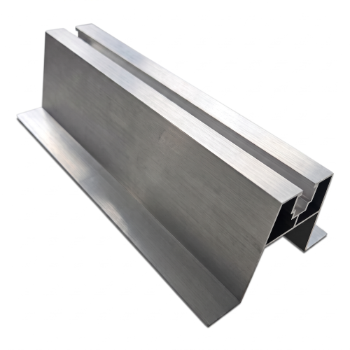 Schräger Trapezsteg mit EPDM-Dichtung H63 L330 – Aluminium-Dachadapter PV 001-776 (1)