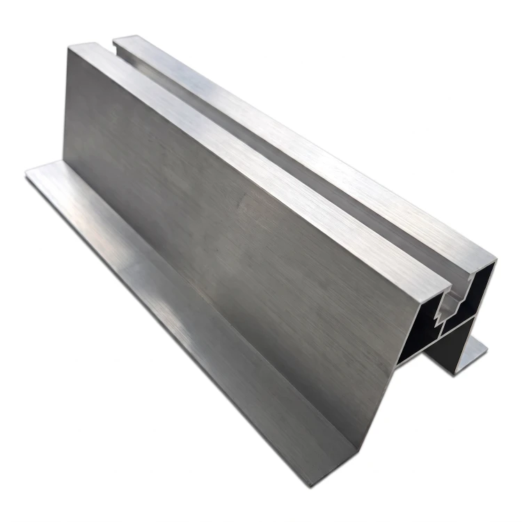 Schräger Trapezsteg mit EPDM-Dichtung H63 L330 – Aluminium-Dachadapter PV 001-776 (1)