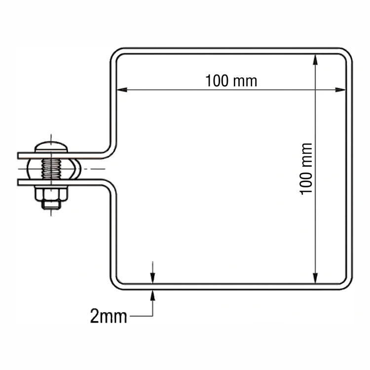 Endschelle für Zaunpaneele 100x100 mm verzinkt 000-781 (5)