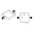 Zwischenschelle für Zaunpaneele 100x100 mm grün 000-779 (4)