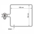 Abschlussklemme für Zaunpaneele 100x100 mm grün 000-783 (5)