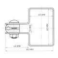 Zaunpaneel-Endschelle 60x40 braun GPV-700-15 (3)