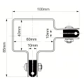 Eckschelle für Zaunpaneele 60x40 braun GPV-700-10 (3)