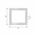 Rechteckiges Aluminium-Rohr 25×100×2 mm – geschlossenes Profil EN AW-6060, L=2000 mm 001-855 (2)