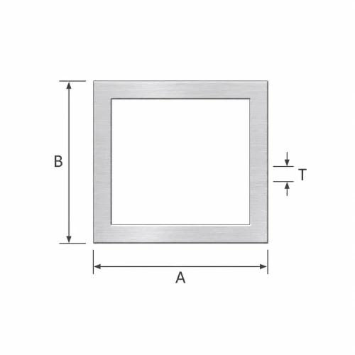 Rechteckiges Aluminium-Rohr 25×100×2 mm – geschlossenes Profil EN AW-6060, L=2000 mm 001-855 (2)