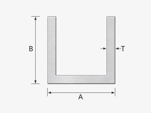 Aluminium-U-Profil 21×20×1,4 mm – C/U-Profil mit 2000 mm Länge 001-884 (2)